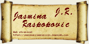 Jasmina Raspopović vizit kartica